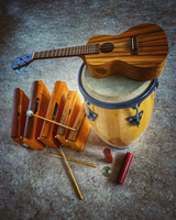 Musikinstrumente mit Ukulele